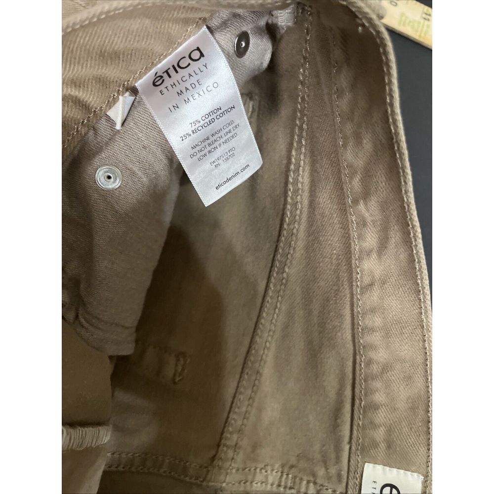 Etica Women's Jeans Sz 29 NWT Marlowe Slim Boyfriend Petrified Oak Cotton Blend - Picture 7 of 10